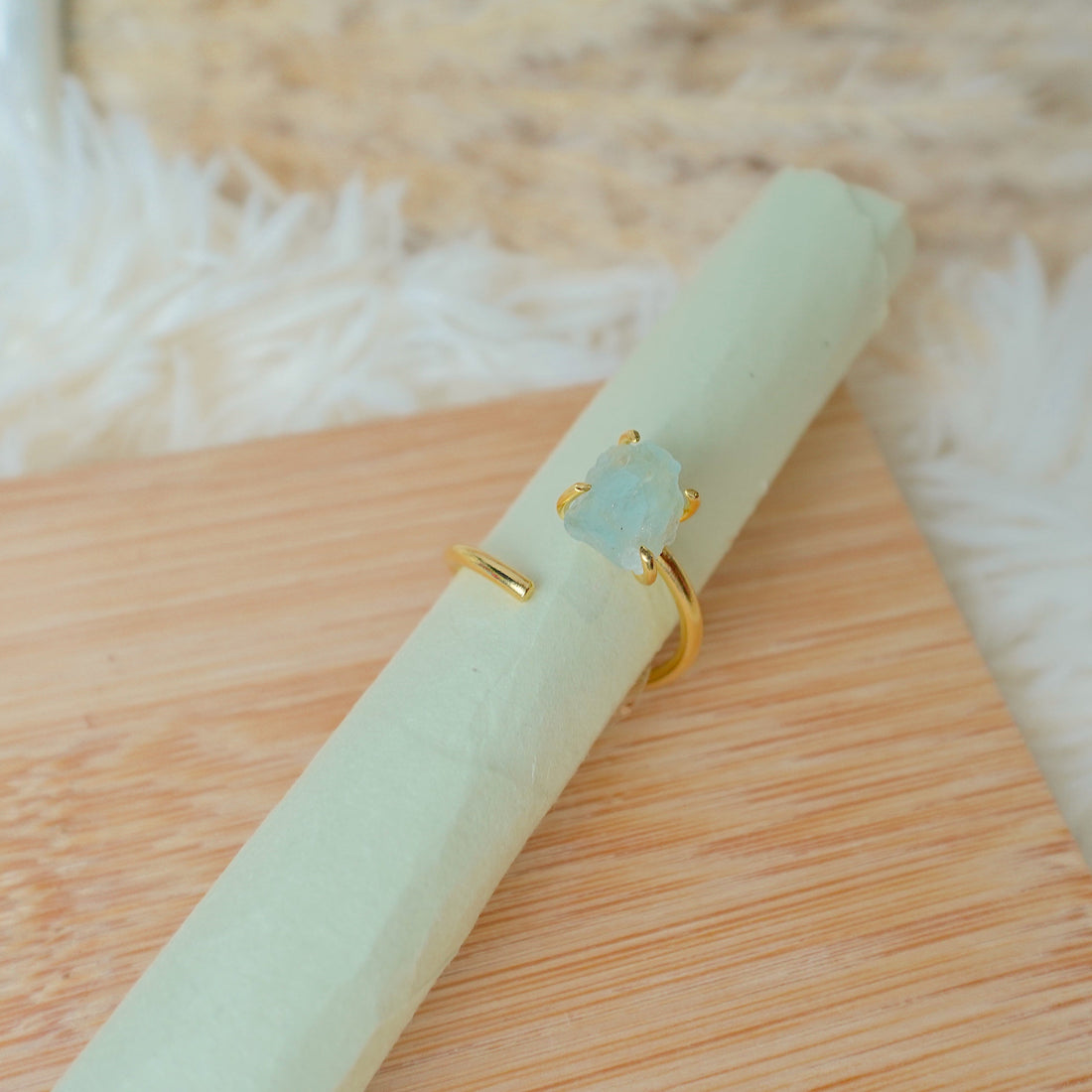 Aquamarine Raw Ring