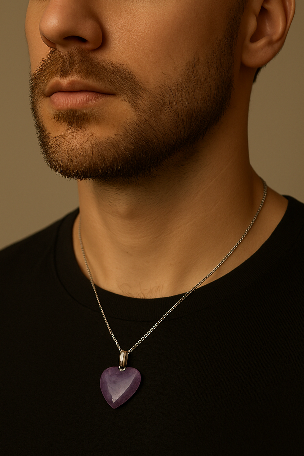 Amethyst Heart Pendant