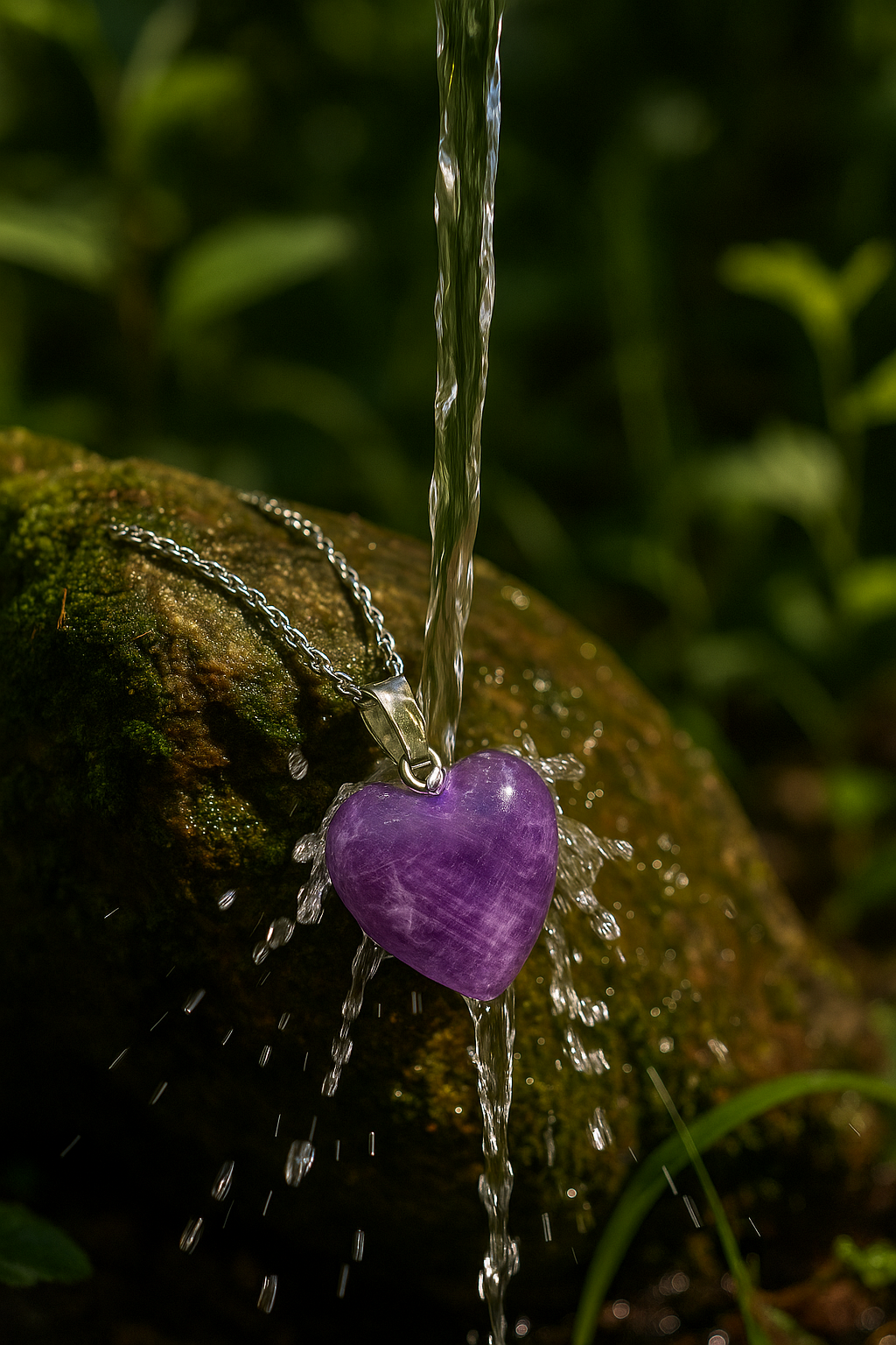 Amethyst Heart Pendant