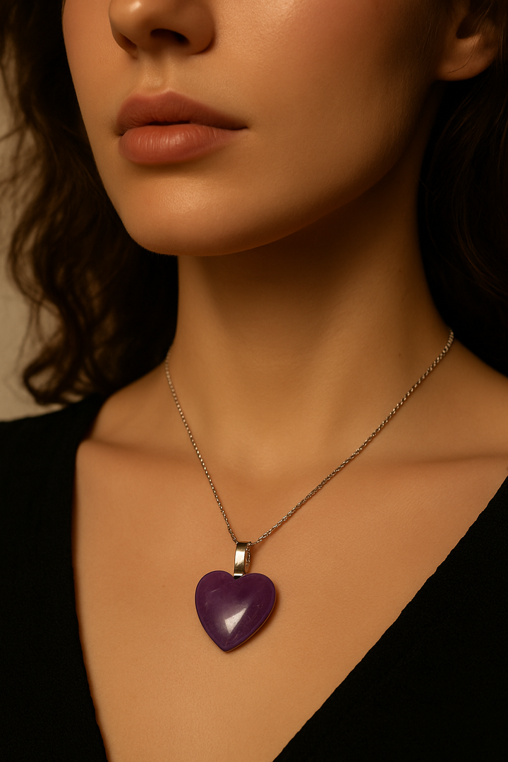 Amethyst Heart Pendant