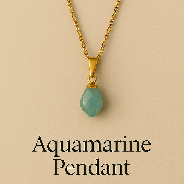 Aquamarine Pendant | Minimal & Magic