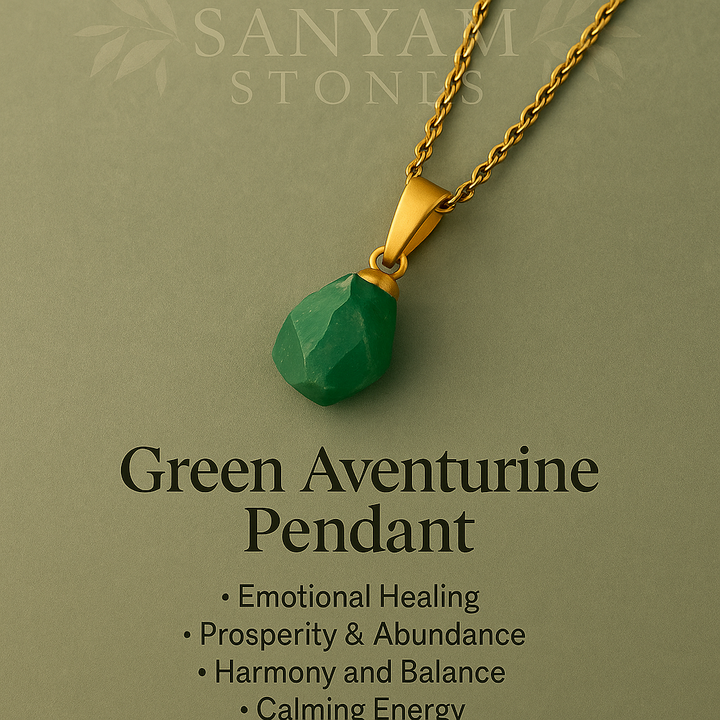 Green Aventurine Pendant | Minimal & Magic