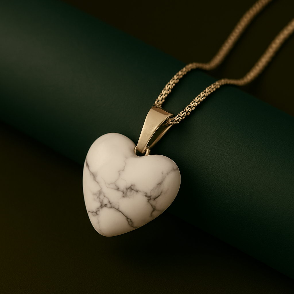 Howlite Heart Pendant