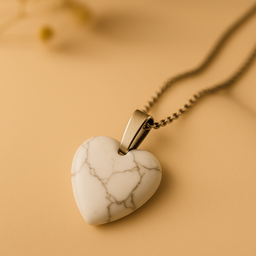 Howlite Heart Pendant