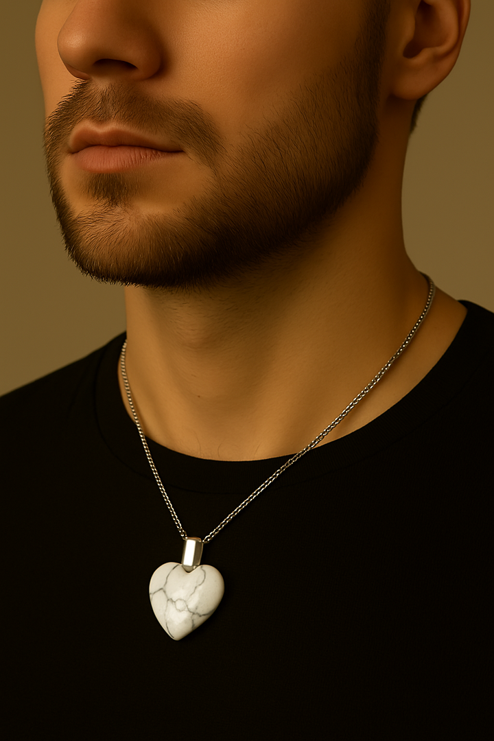 Howlite Heart Pendant