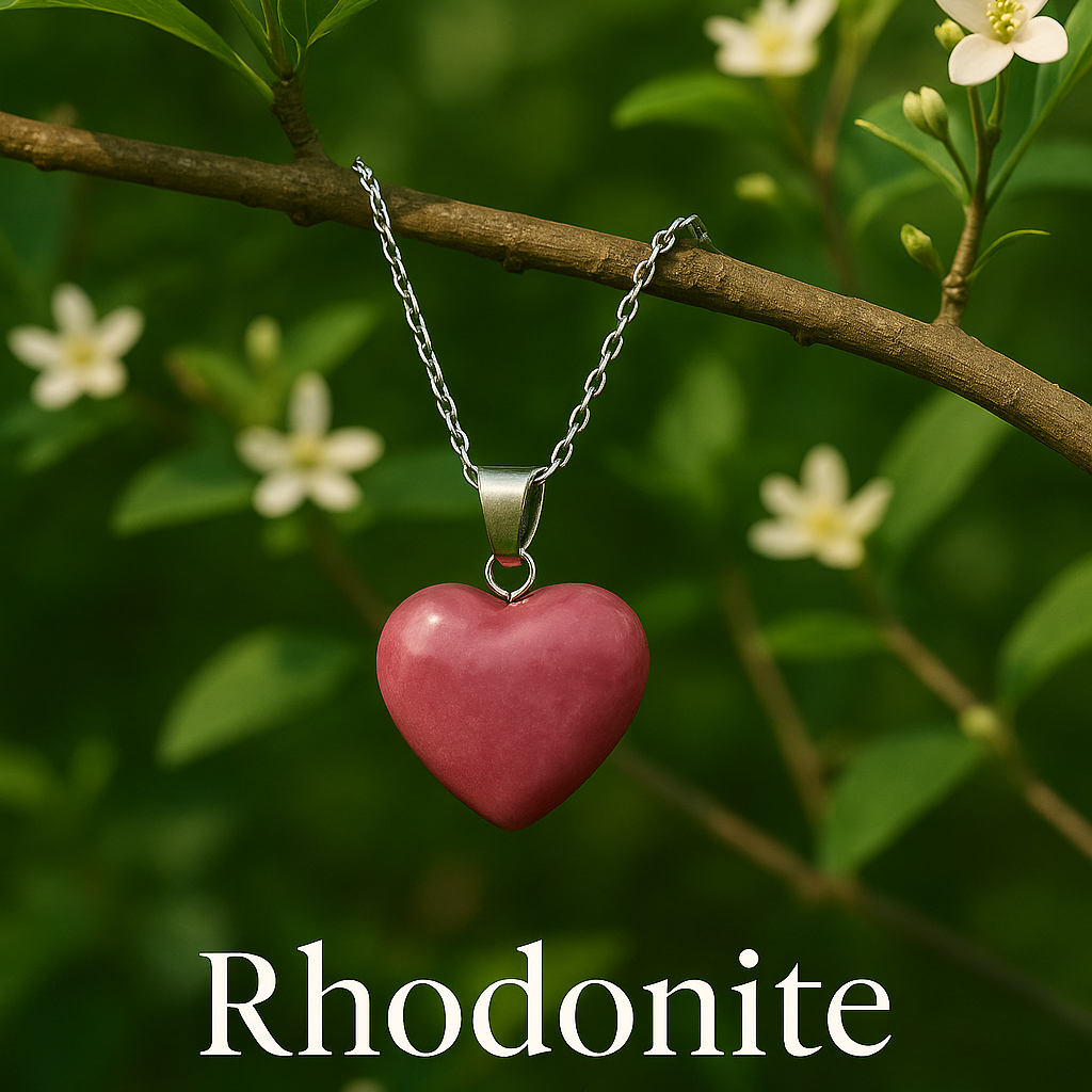 Rhodonite Heart Pendant
