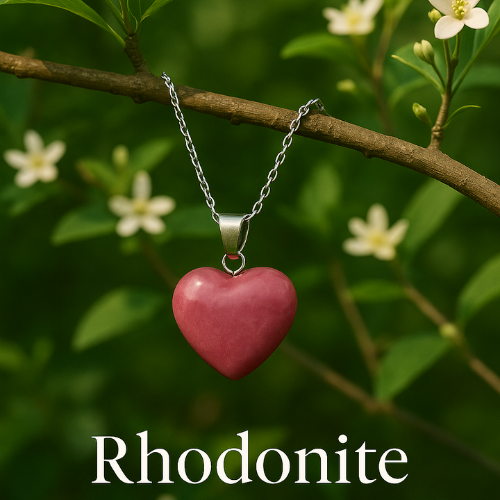 Rhodonite Heart Pendant