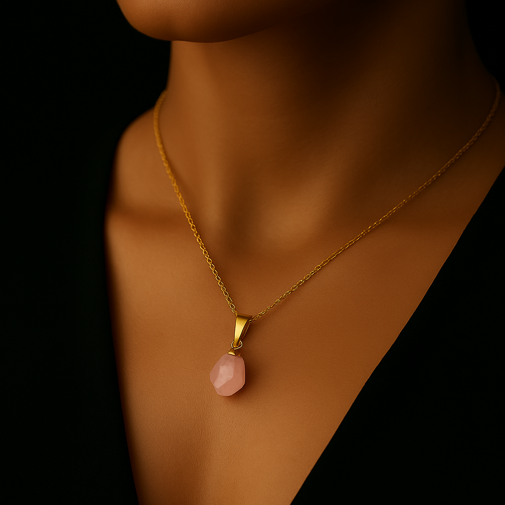 Rose Quartz Pendant | Minimal & Magic