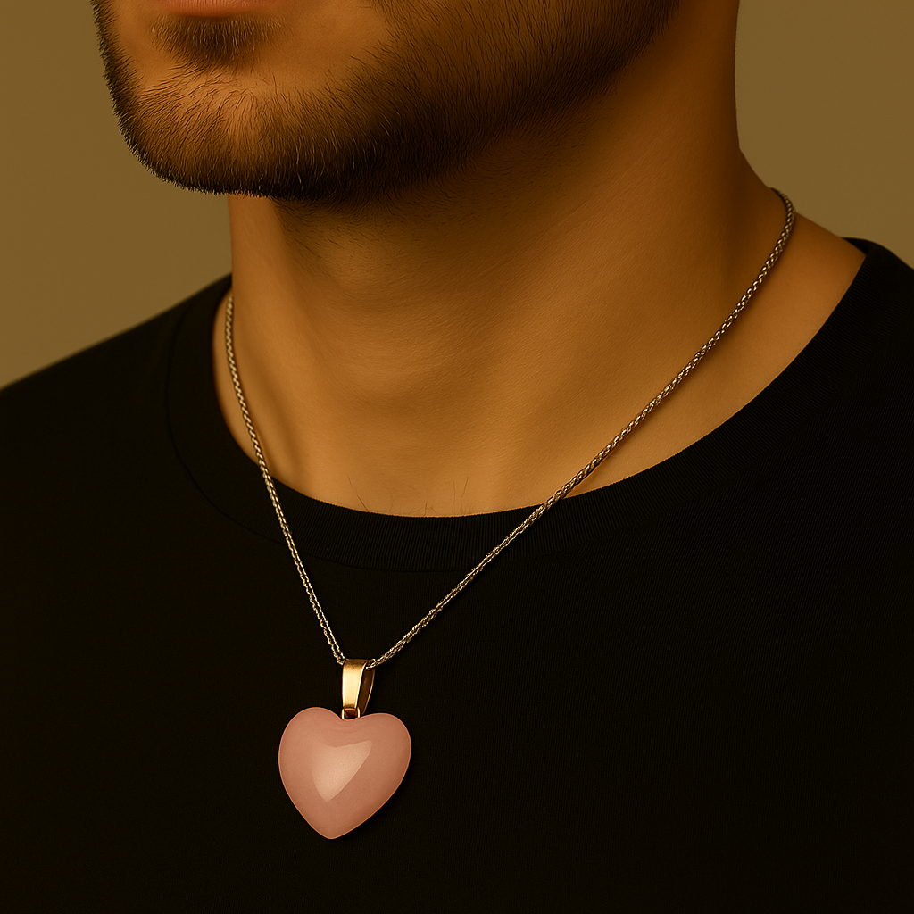 Rose Quartz Heart Pendant