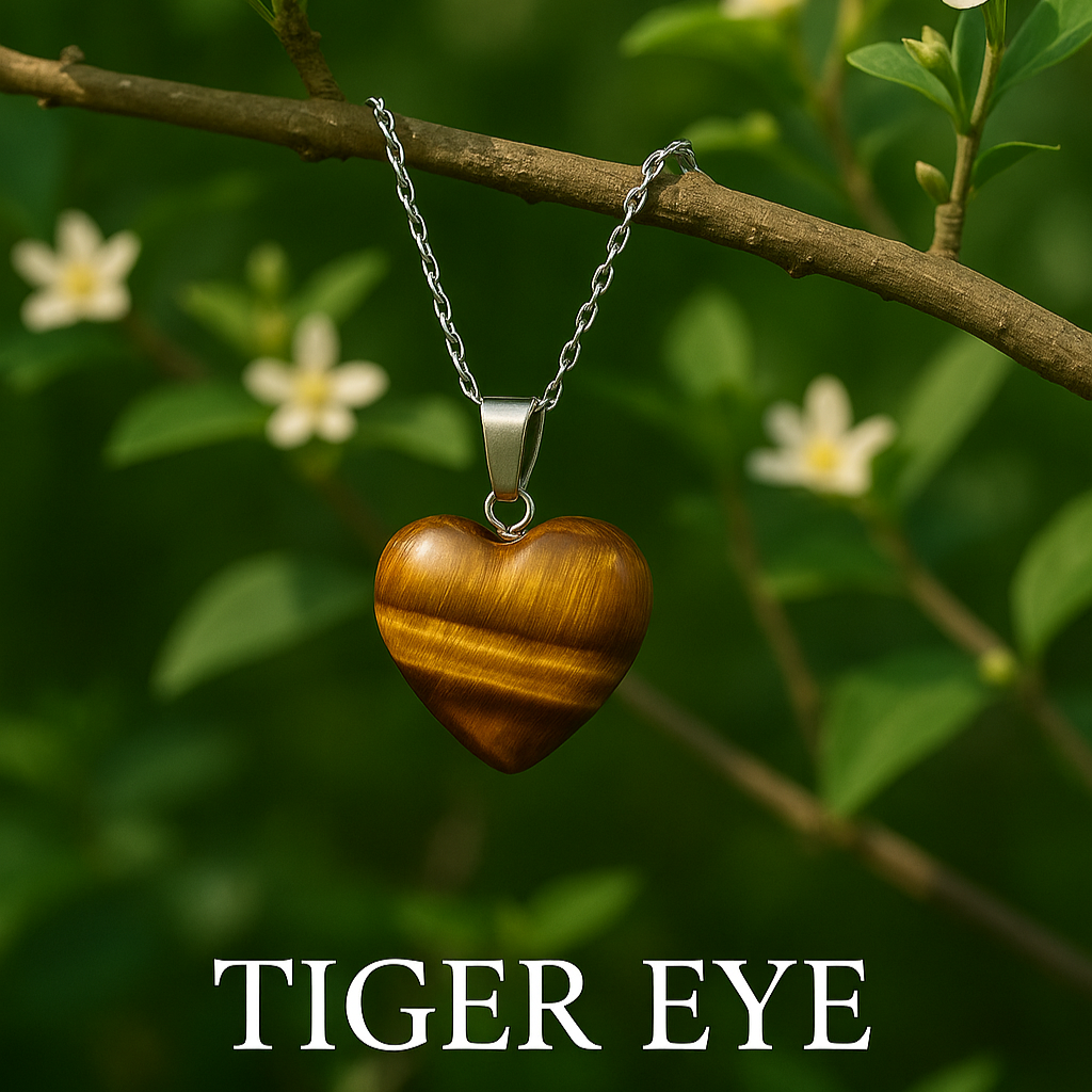 Tiger Eye Heart Pendant