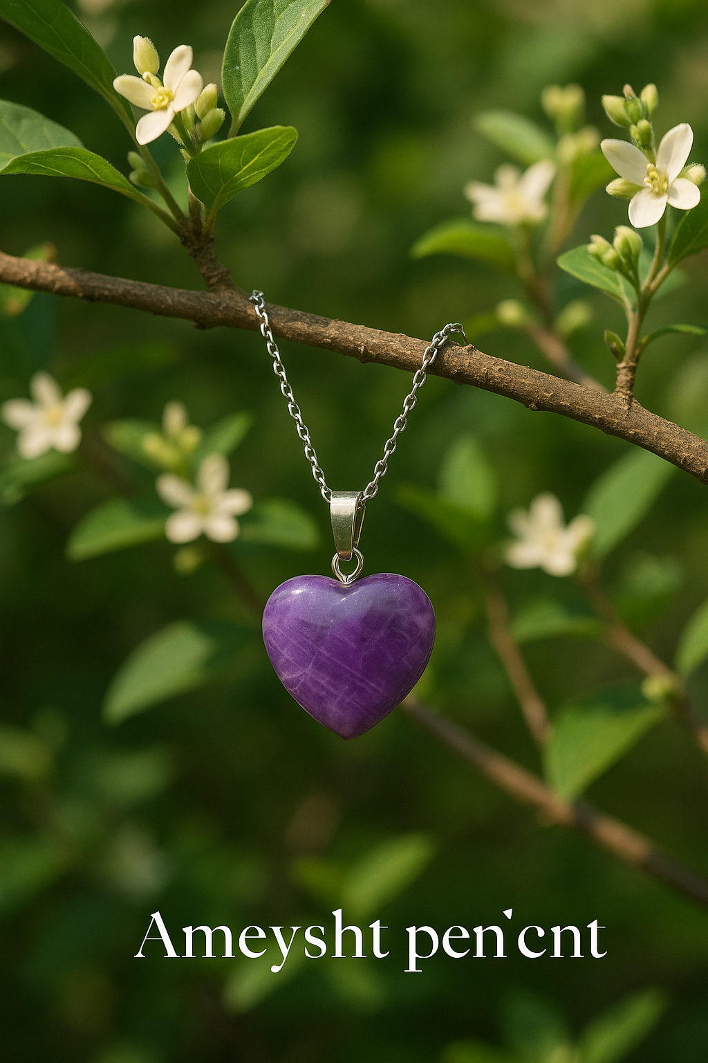 Amethyst Heart Pendant